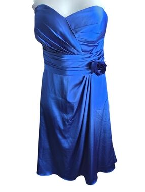Bill Levkoff Blue Bridesmaid Short Dress Prom Wedding Size 10